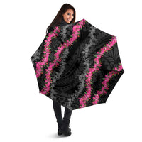Guam Bougainvillea Lei Umbrella Chamorro Tribal Pattern - Polynesian Pride
