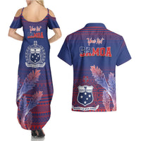 Custom Samoa 1962 Independence Day Custom Couples Matching Summer Maxi Dress and Hawaiian Shirt Manuia le Aso Tuto'atasi Ula Nifo Blue Art LT9 - Polynesian Pride
