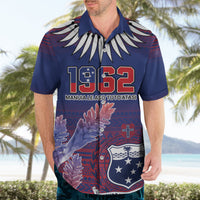 Custom Samoa 1962 Independence Day Custom Hawaiian Shirt Manuia le Aso Tuto'atasi Ula Nifo Blue Art LT9 - Polynesian Pride
