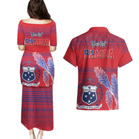 Custom Samoa 1962 Independence Day Custom Couples Matching Puletasi and Hawaiian Shirt Manuia le Aso Tuto'atasi Ula Nifo Red Art LT9 - Polynesian Pride