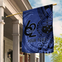 Custom Samoa 62nd Manuia le Aso Tuto'atasi Garden Flag Samoan Tatau Blue Art