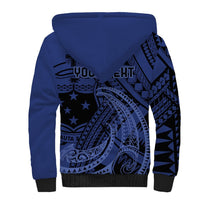 Custom Samoa 62nd Manuia le Aso Tuto'atasi Sherpa Hoodie Samoan Tatau Blue Art LT9 - Polynesian Pride