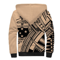 Custom Samoa Manuia le 62 Tausaga O le Tutoatasi Sherpa Hoodie Samoan Tatau Beige Art LT9 - Polynesian Pride