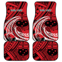 Custom Samoa Manuia le 62 Tausaga O le Tuto’atasi Car Mats Samoan Tatau Red Art