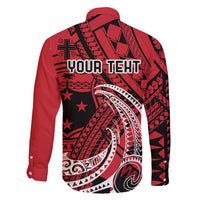 Custom Samoa Manuia le 62 Tausaga O le Tuto’atasi Family Matching Puletasi and Hawaiian Shirt Samoan Tatau Red Art