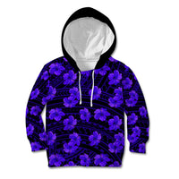 Polynesian Pride Hawaii Style With Hibiscus Kid Hoodie Blue LT9 Hoodie Blue - Polynesian Pride