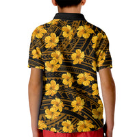 Polynesian Pride Hawaii Style With Hibiscus Kid Polo Shirt Yellow LT9 - Polynesian Pride