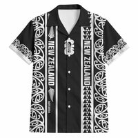Custom New Zealand Football White Fern Supporter Hawaiian Shirt LT9 Black - Polynesian Pride