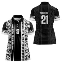 Custom New Zealand Football White Fern Supporter Women Polo Shirt LT9 - Polynesian Pride
