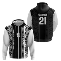 Custom New Zealand Football White Fern Supporter Zip Hoodie LT9 - Polynesian Pride