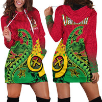Vanuatu Islands Hoodie Dress Polynesian Tattoo and Sea Turtle LT9 - Polynesian Pride