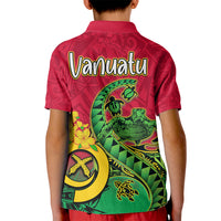 Vanuatu Islands Kid Polo Shirt Polynesian Tattoo and Sea Turtle LT9 - Polynesian Pride