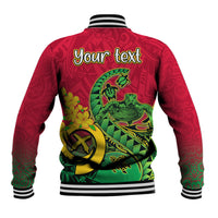 Personalised Vanuatu Islands Baseball Jacket Polynesian Tattoo and Sea Turtle LT9 - Polynesian Pride