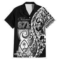 671 Guam Personalised Family Matching Mermaid Dress and Hawaiian Shirt Latte Stone Tribal LT9 Dad's Shirt - Short Sleeve Black - Polynesian Pride