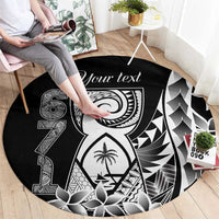 671 Guam Personalised Round Carpet Latte Stone Tribal