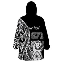 671 Guam Personalised Wearable Blanket Hoodie Latte Stone Tribal