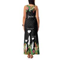 671 Guam Personalised Family Matching Tank Maxi Dress and Hawaiian Shirt Latte Stone and Tropical Flowers