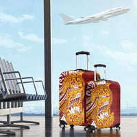 Couple Dolphins Maori Motif Luggage Cover - Polynesian Pride