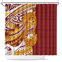 Couple Dolphins Maori Motif Shower Curtain - Polynesian Pride