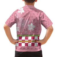 Japanese Asanoha Pattern Family Matching Off Shoulder Maxi Dress and Hawaiian Shirt Charm Against Evil Spirits - Polynesian Pride