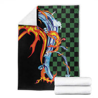 Japanese Asanoha Pattern Blanket Sun Flame Slayer Dragon Hinokami Kagura Spirit - Polynesian Pride