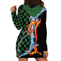 Japanese Asanoha Pattern Hoodie Dress Sun Flame Slayer Dragon Hinokami Kagura Spirit - Polynesian Pride