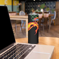 Japanese Asanoha Pattern Skinny Tumbler Sun Flame Slayer Dragon Hinokami Kagura Spirit - Polynesian Pride