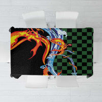 Japanese Asanoha Pattern Tablecloth Sun Flame Slayer Dragon Hinokami Kagura Spirit - Polynesian Pride