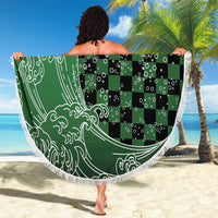 Japanese Asanoha Pattern Beach Blanket Water Breathing Slayer Dragon - Polynesian Pride