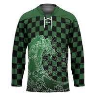 Japanese Asanoha Pattern Hockey Jersey Water Breathing Slayer Dragon - Polynesian Pride