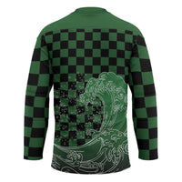 Japanese Asanoha Pattern Hockey Jersey Water Breathing Slayer Dragon - Polynesian Pride