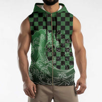Japanese Asanoha Pattern Sleeveless Zip Hoodie Water Breathing Slayer Dragon - Polynesian Pride