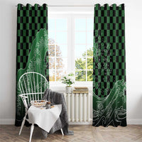 Japanese Asanoha Pattern Window Curtain Water Breathing Slayer Dragon - Polynesian Pride