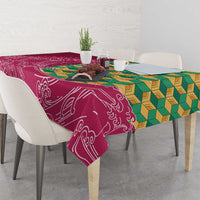 Japanese Bishamon-Kikkou Pattern Tablecloth Water Pillar Silent River Flow - Polynesian Pride