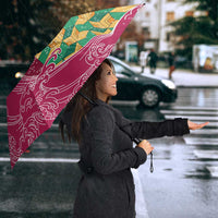 Japanese Bishamon-Kikkou Pattern Umbrella Water Pillar Silent River Flow - Polynesian Pride