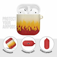Japanese Kaen Pattern AirPods Case Flame Pillar Blazing Lion Heart - Polynesian Pride
