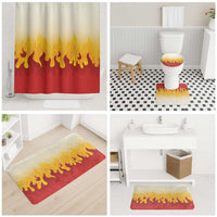 Japanese Kaen Pattern Bathroom Set Flame Pillar Blazing Lion Heart - Polynesian Pride