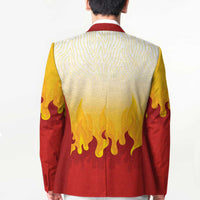 Japanese Kaen Pattern Blazer Flame Pillar Blazing Lion Heart - Polynesian Pride