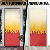 Japanese Kaen Pattern Door Cover Flame Pillar Blazing Lion Heart - Polynesian Pride