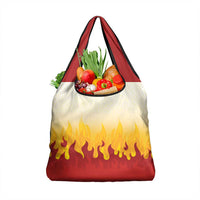 Japanese Kaen Pattern Grocery Bag Flame Pillar Blazing Lion Heart - Polynesian Pride