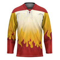 Japanese Kaen Pattern Hockey Jersey Flame Pillar Blazing Lion Heart - Polynesian Pride