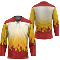 Japanese Kaen Pattern Hockey Jersey Flame Pillar Blazing Lion Heart - Polynesian Pride