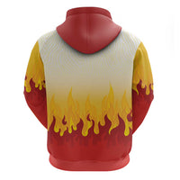 Japanese Kaen Pattern Hoodie Flame Pillar Blazing Lion Heart - Polynesian Pride