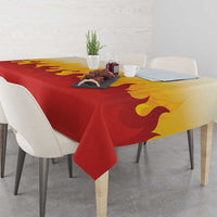 Japanese Kaen Pattern Tablecloth Flame Pillar Blazing Lion Heart - Polynesian Pride