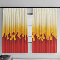 Japanese Kaen Pattern Window Curtain Flame Pillar Blazing Lion Heart - Polynesian Pride