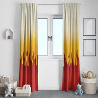 Japanese Kaen Pattern Window Curtain Flame Pillar Blazing Lion Heart - Polynesian Pride
