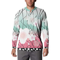 Japanese Kocho Pattern Button Sweatshirt Insect Pillar Butterfly Flower Fairy LT9 - Polynesian Pride