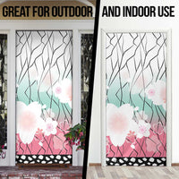 Japanese Kocho Pattern Door Cover Insect Pillar Butterfly Flower Fairy - Polynesian Pride