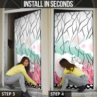 Japanese Kocho Pattern Door Cover Insect Pillar Butterfly Flower Fairy - Polynesian Pride