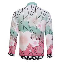 Japanese Kocho Pattern Family Matching Off Shoulder Maxi Dress and Hawaiian Shirt Insect Pillar Butterfly Flower Fairy - Polynesian Pride